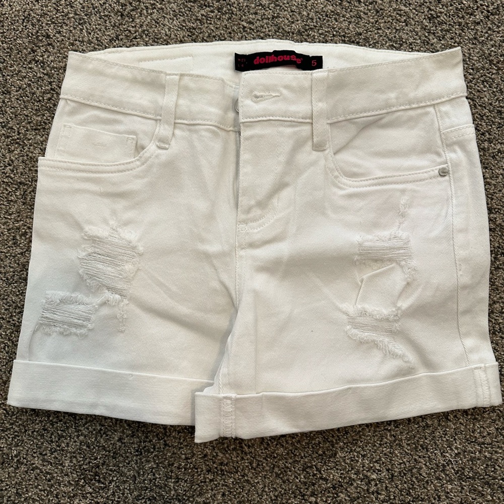 White dollhouse shorts